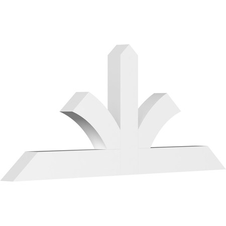 Ekena Millwork Richland Architectural Grade PVC Gable Bracket, 72"W x 30"H x 4"D x 6"F, 10/12 Pitch GBP072X30X0406RIC00